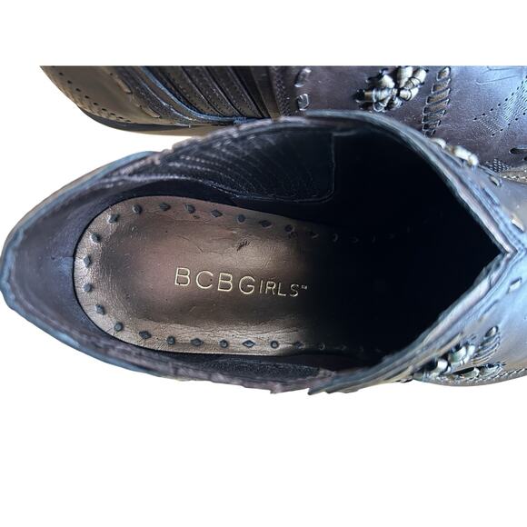 BCBGirls Leather Western Ankle Embellished Boots Size 6 - Picture 3 of 6